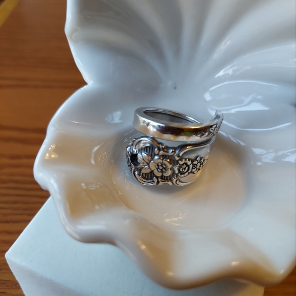 Vintage Prestige Plate Size 9 Spoon Ring. - Picture 2 of 9